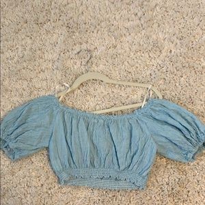 off the shoulder crop top!!